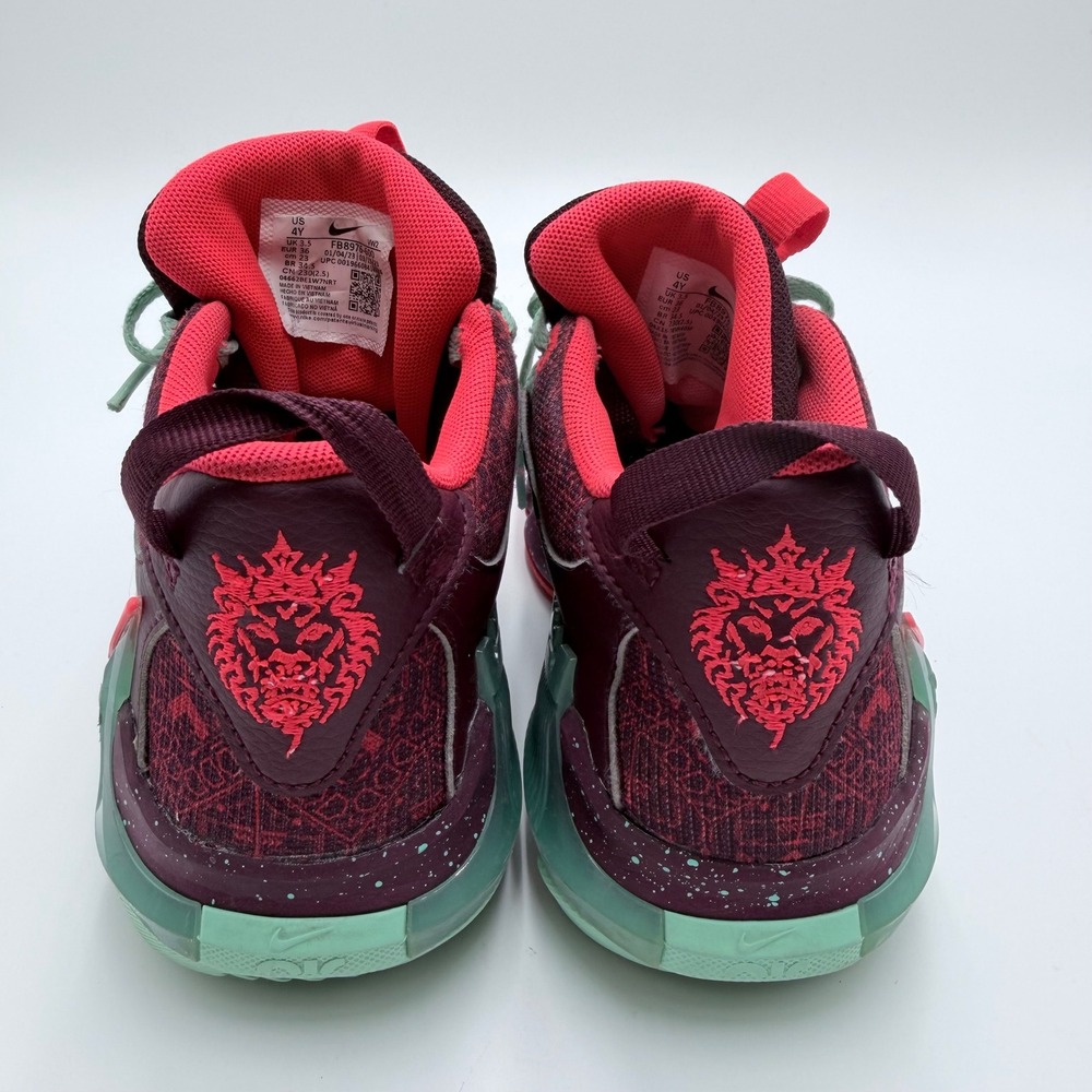 Nike LeBron Witness 7 GS Dark Beetroot Crimson FB8976-600 Size 4Y Womens 5.5 - Picture 6 of 10